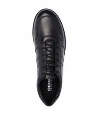 schwarze Leder niedrige Sneakers von Geox