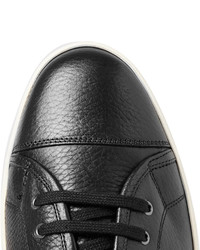 schwarze Leder niedrige Sneakers von John Lobb