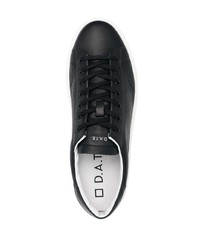 schwarze Leder niedrige Sneakers von D.A.T.E