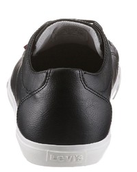 schwarze Leder niedrige Sneakers von Levi's