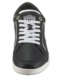 schwarze Leder niedrige Sneakers von Levi's