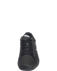 schwarze Leder niedrige Sneakers von Levi's