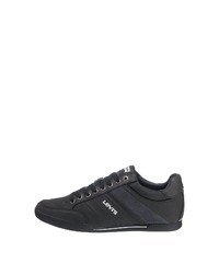 schwarze Leder niedrige Sneakers von Levi's