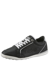 schwarze Leder niedrige Sneakers von Levi's