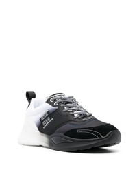 schwarze Leder niedrige Sneakers von VERSACE JEANS COUTURE