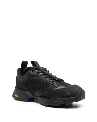 schwarze Leder niedrige Sneakers von Roa