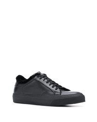 schwarze Leder niedrige Sneakers von Henderson Baracco