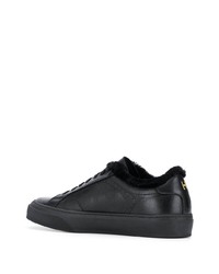 schwarze Leder niedrige Sneakers von Henderson Baracco