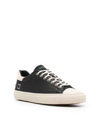 schwarze Leder niedrige Sneakers von D.A.T.E