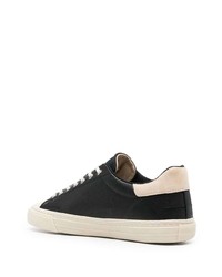 schwarze Leder niedrige Sneakers von D.A.T.E