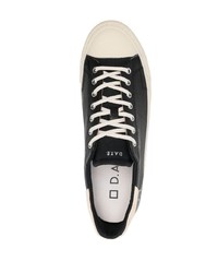 schwarze Leder niedrige Sneakers von D.A.T.E