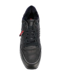 schwarze Leder niedrige Sneakers von Lloyd