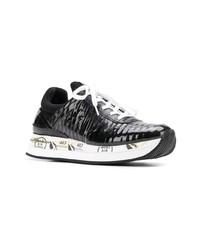 schwarze Leder niedrige Sneakers von Premiata