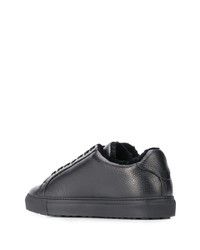 schwarze Leder niedrige Sneakers von Philipp Plein