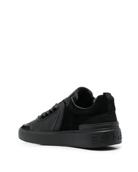 schwarze Leder niedrige Sneakers von Balmain