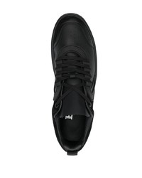 schwarze Leder niedrige Sneakers von Balmain