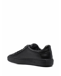 schwarze Leder niedrige Sneakers von Canali