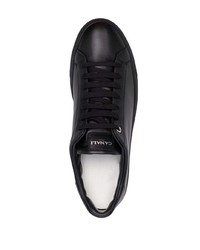 schwarze Leder niedrige Sneakers von Canali