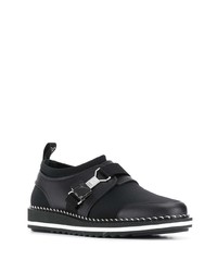 schwarze Leder niedrige Sneakers von Giuseppe Zanotti