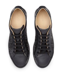 schwarze Leder niedrige Sneakers von Fendi