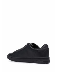 schwarze Leder niedrige Sneakers von Diesel