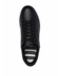 schwarze Leder niedrige Sneakers von Diesel