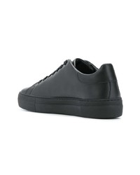 schwarze Leder niedrige Sneakers von Moschino