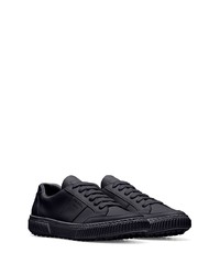 schwarze Leder niedrige Sneakers von Prada