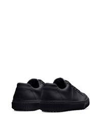 schwarze Leder niedrige Sneakers von Prada