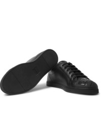 schwarze Leder niedrige Sneakers von Fendi