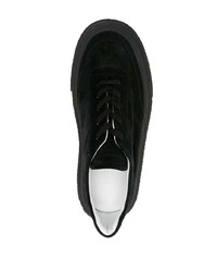 schwarze Leder niedrige Sneakers von MM6 MAISON MARGIELA