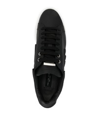 schwarze Leder niedrige Sneakers von Philipp Plein