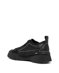 schwarze Leder niedrige Sneakers von JW Anderson