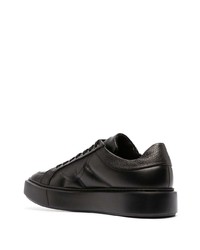 schwarze Leder niedrige Sneakers von Casadei