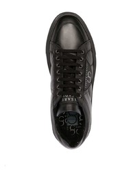 schwarze Leder niedrige Sneakers von Casadei