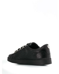 schwarze Leder niedrige Sneakers von Balmain