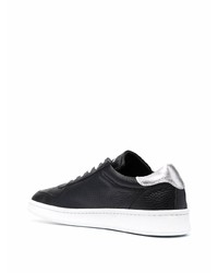 schwarze Leder niedrige Sneakers von DSQUARED2