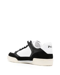schwarze Leder niedrige Sneakers von Polo Ralph Lauren