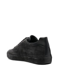 schwarze Leder niedrige Sneakers von Moschino