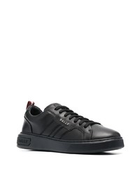 schwarze Leder niedrige Sneakers von Bally