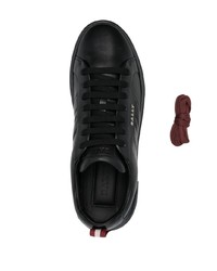 schwarze Leder niedrige Sneakers von Bally