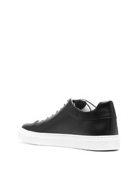 schwarze Leder niedrige Sneakers von Moschino