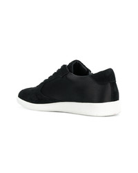 schwarze Leder niedrige Sneakers von Just Cavalli