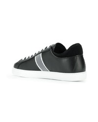 schwarze Leder niedrige Sneakers von DSQUARED2