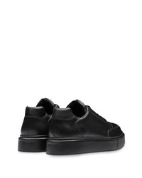 schwarze Leder niedrige Sneakers von Prada