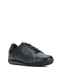 schwarze Leder niedrige Sneakers von VERSACE JEANS COUTURE