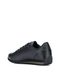 schwarze Leder niedrige Sneakers von VERSACE JEANS COUTURE