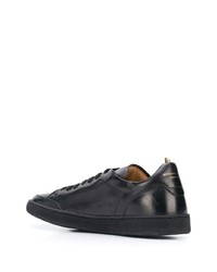 schwarze Leder niedrige Sneakers von Officine Creative