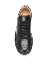 schwarze Leder niedrige Sneakers von Officine Creative