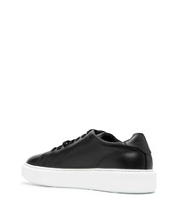 schwarze Leder niedrige Sneakers von Philipp Plein